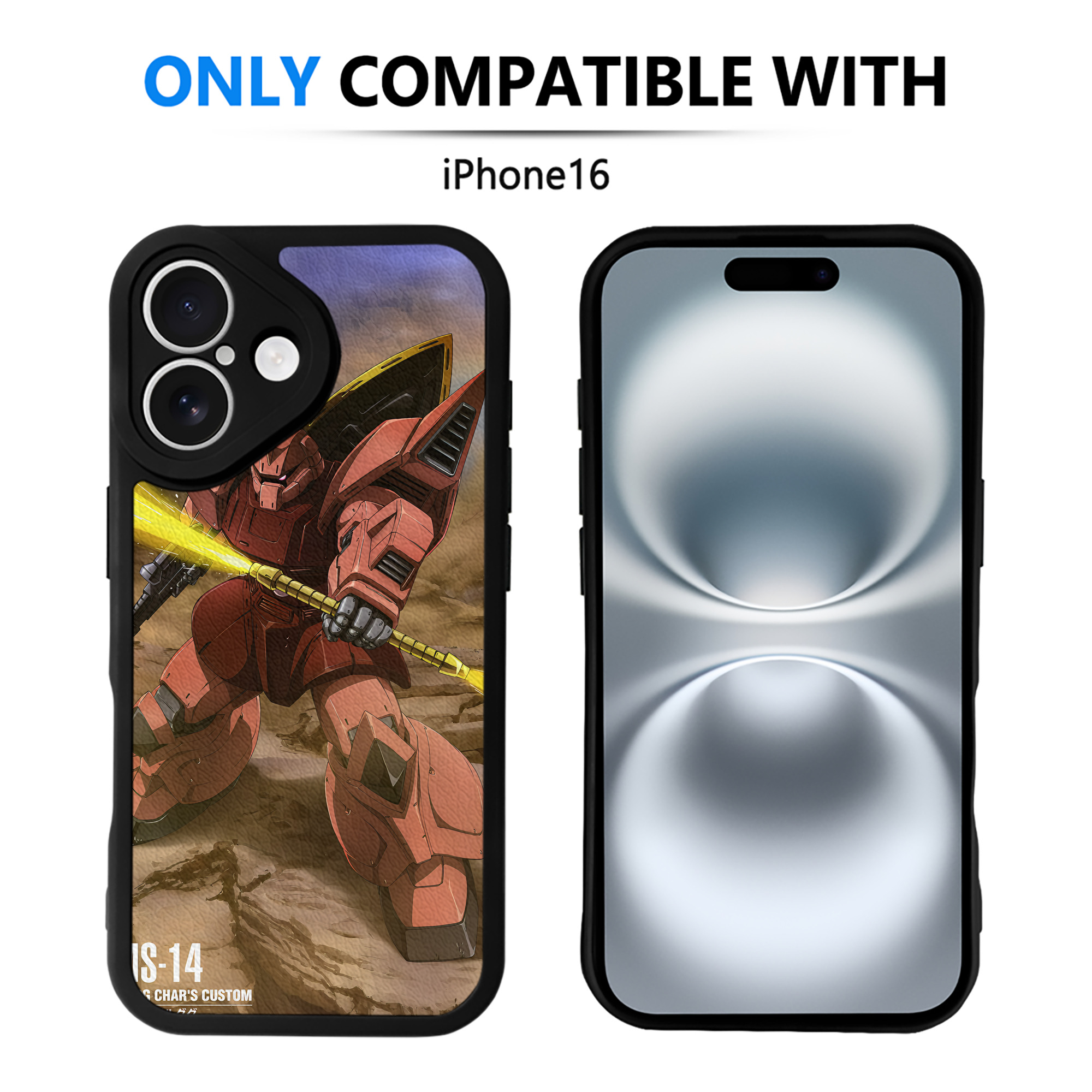 （画像用） 機動戦士ガンダム Mobile Suit Gundam 【iPhone 16シリーズ対応】シリコンスマホケース（レザー調） 材質：シリコン